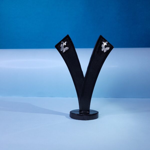 Lovely Silver Butterfly Studs