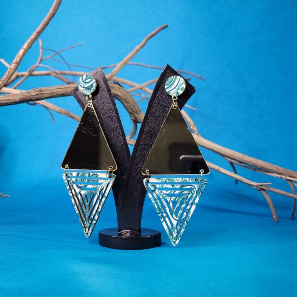 Artisan Crafted Cutwork Wooden Dangles