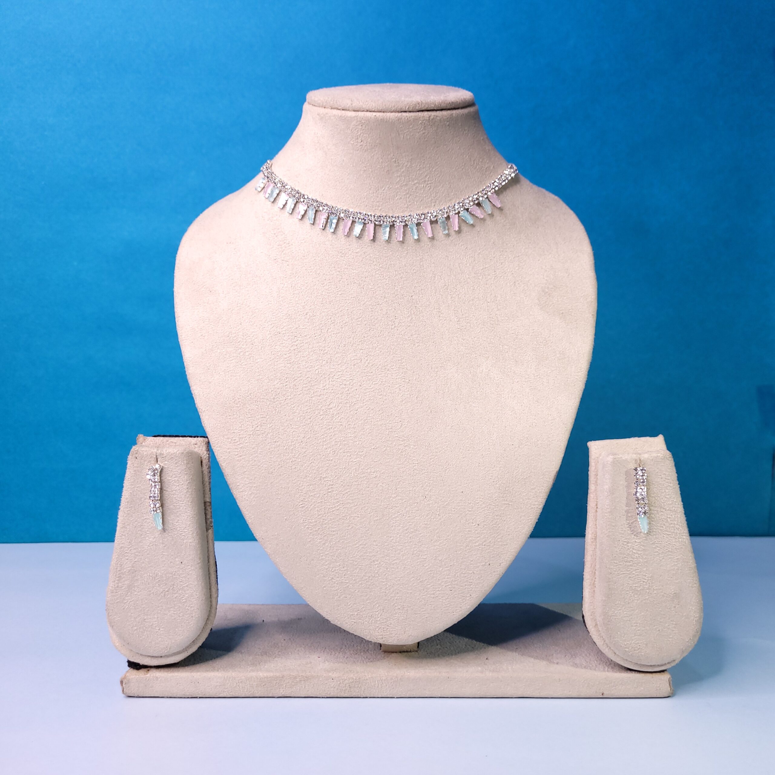 Luxe Gemstone Necklace & Earrings Set